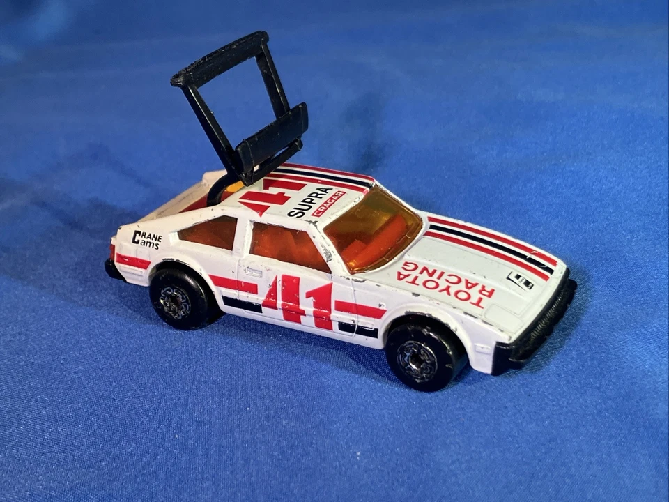 1982 Matchbox Toyota Supra Racing White #41 Hatchback Car 1:60 Macau - Image 2 of 4