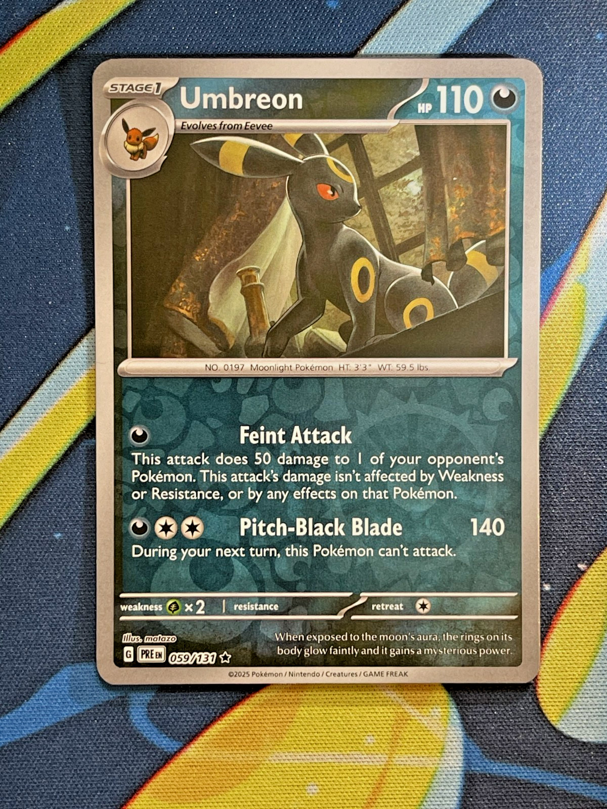 Umbreon Rare SV: Prismatic Evolutions 059/131 NM Reverse holo