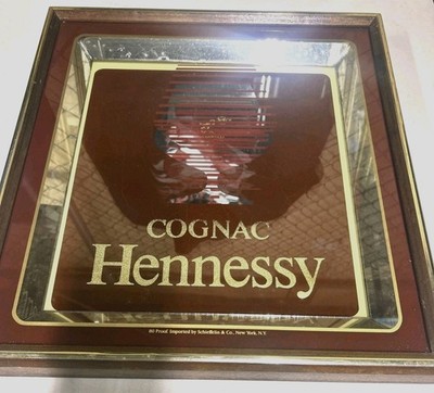 Vintage Hennessy VSOP Fine Champagne Cognac 26 x21  Decorative Mirror - RARE!