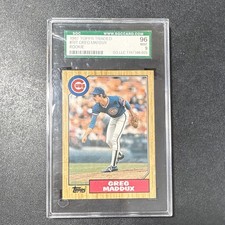 Topps 1987 Traded Greg Maddux #70T SGC 9 Chicago Cubs Rookie Card