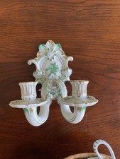 Herend Porcelain two-arm wall sconce