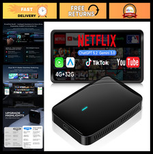 Wireless CarPlay Adapter, Dual-WiFi Magic AI Box for Video Music Apps, Compati