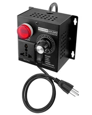 AC Variable Fan Speed Controller Fit for Fan Electric Motor Router Rheostat, ...