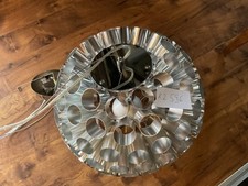 Deckenlampe Design Chrom Space Age 90er Kugel Form Vintage 35cm Top selten