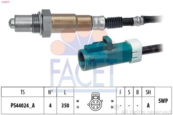 Facet Lambdasonde Sensor Abgassteuerung 10.8271 FüR Ford V50 Focus Volvo 3 2 MAX-image