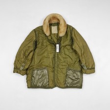 R13 Jacket Olive Green Refurbished Liner Coat Shearling Collar S | RRP £750.00