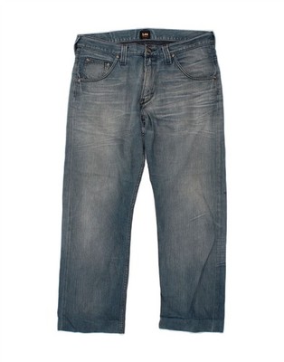 LEE Damen Clark Straight Jeans W34 L28 blau Baumwolle BG10