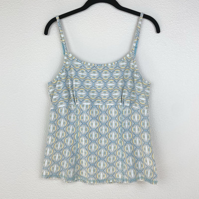 Royal Robbins Women Medium Honeycomb Strappy Tank Nile Blue Built In Bra UPF 50+