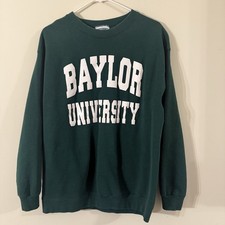 VTG 90's Lee Baylor University Green/White Crewneck Sweatshirt Men  s Size L USA