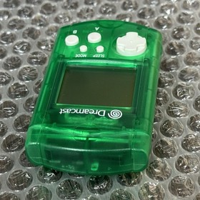 Sega Dreamcast Lime Clear Green VMU Visual Memory Unit + Dust Cover HKT-7000 JPN