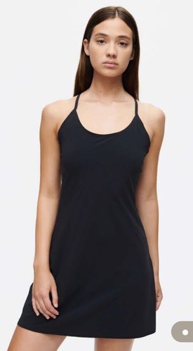 Outdoor Voices Womens The Exercise Dress In Black, Built In Shorts, Size M