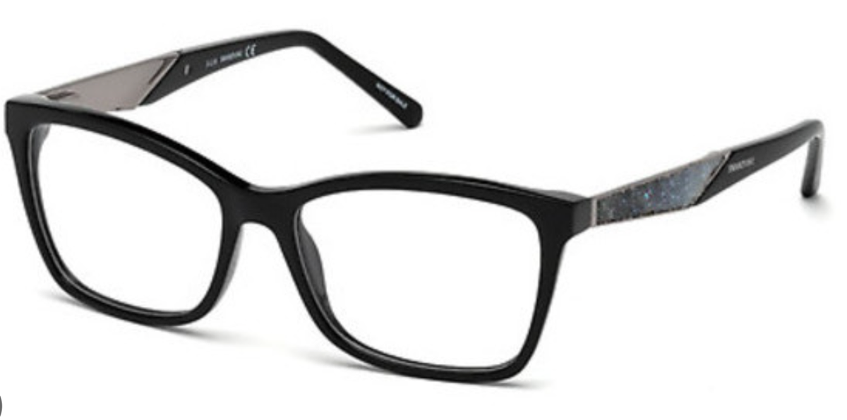 New Swarovski Reading Glasses SW 5215 001 52-15 Black Frames