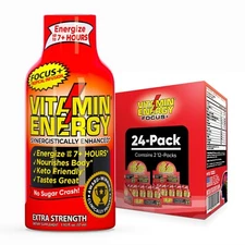 (24 Pack) Vitamin Energy® Focus+ Tropical Energy Shots, Clinically Proven
