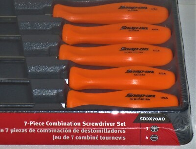 Snap on Orange Racing Hard Handle Combination Screwdriver 7 Snap on Orange Racing Hard Handle Combination Screwdriver 7