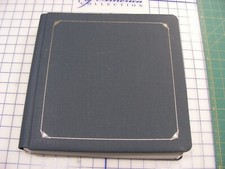 CREATIVE MEMORIES 12 X 12 Scrapbook with 27 pages protectors - Navy Embossed