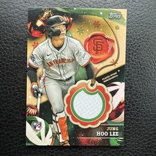 2024 Topps Holiday Relic Card Jung Hoo Lee San Francisco Giants