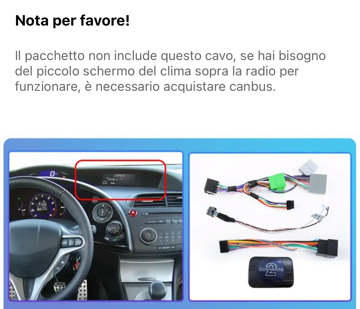 Autoradio tactile 2GB 32GB avec Android Auto pour moderniser la Honda Civic