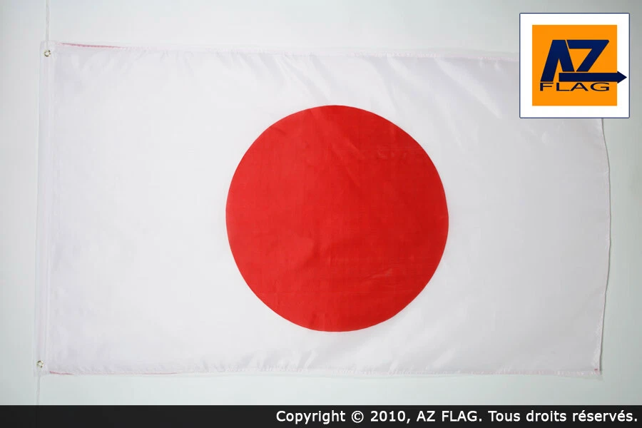 AZ FLAG DRAPEAU JAPON 150x90cm - DRAPEAU JAPONAIS 90 x 150 cm - Neuf