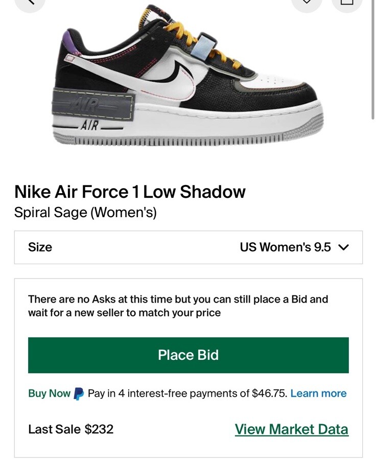 af1 shadow in sage