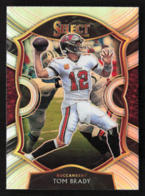 TOM BRADY 2020 SELECT CONCOURSE SILVER PRIZM CARD # 1 TAMPA BAY BUCCANEERS