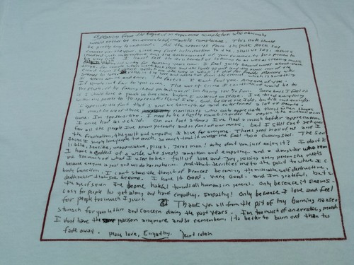 Vintage 90s Kurt Cobain Suicide Note T Shirt Nirvana Grunge Mudhoney Sonic Youth - Picture 2 of 10