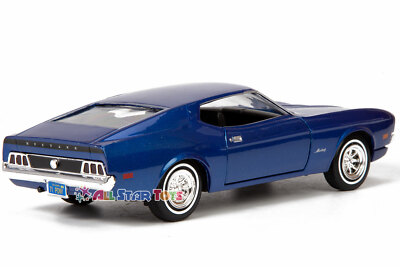 1971 Ford Mustang Sportsroof Blue 1:24 Diecast Model Car