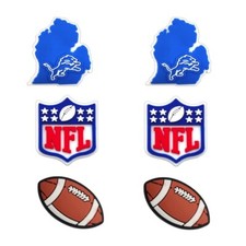 NFL Detroit Lions Football Team For Crocs Shoe Charms Jibbitz - 6 pieces