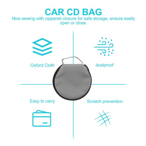 CD Protective Case DVD Binder Book CD Wallet Holder Booklet Zipper CD Organizer - Afbeelding 7 van 12