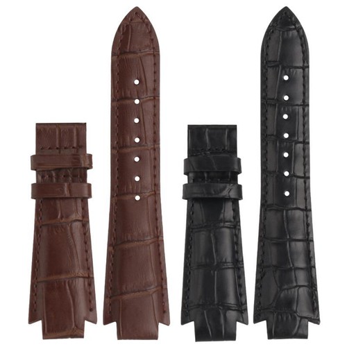Correa de reloj de cuero 24x14 mm para Tissot 1853 T60 negra marrón correa de repuesto para hombre - Imagen 6 de 14
