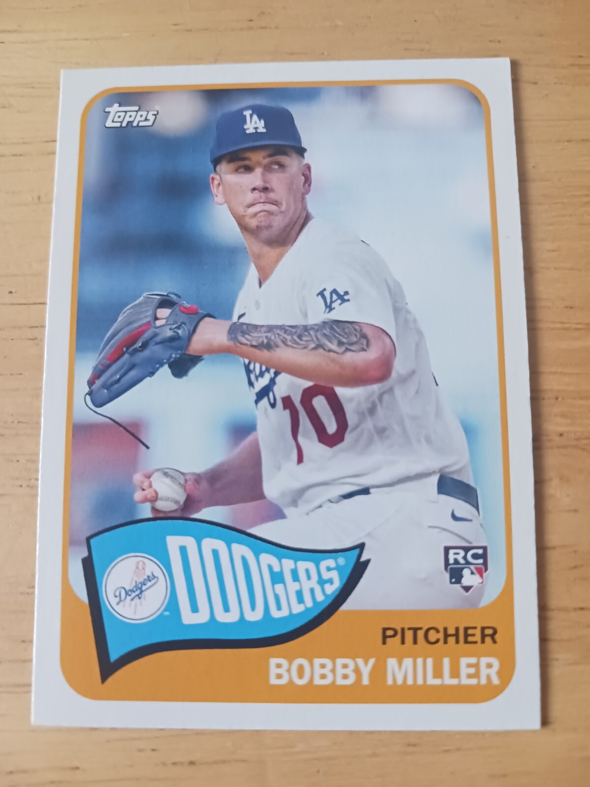 2023 Topps Archives Bobby Miller RC #166 Dodgers