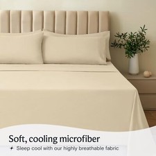 4-Piece Queen Sheet Set, Queen Size, 18 Deep Pocket Wrinkle Free Cool Sheet