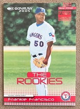 Frankie Francisco 2002 Donruss The Rookies Press Proof #2 /200 Texas Rangers RC