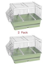 2 Pack Bird Transport / Travel Cages For Small Birds Finch Canary Budgie
