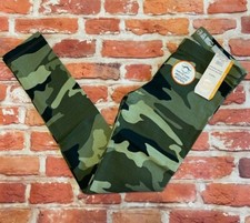 Girls Leggings Green Camouflage XS 4/5 Camo New