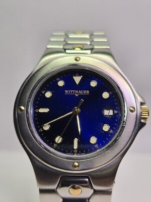 Wittnauer JV8242 Blue Face Luminous Stainless Quartz Swiss