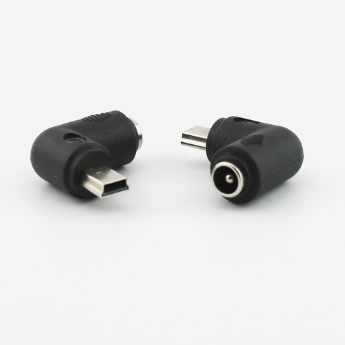 DC 5.5 x 2.1mm Female To Mini USB B 5 Pin Male Right Angle Power Supply Adapter - Picture 6 of 8