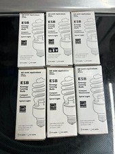 New 6-pack lot ESB 14W 60W CFL 2700K Soft White Light Bulbs Energy Saving