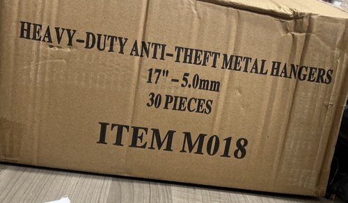 Heavy duty anti theft metal hangers 17" 5.0 mm - Bild 2 von 2
