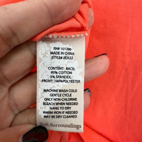 New soft surroundings Martinez tank mango Sz M TC1 - Picture 7 of 7