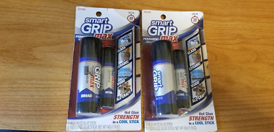 2x Smart Grip Max Permanent Glue Stick Hot Glue Strength in a Cool Stick