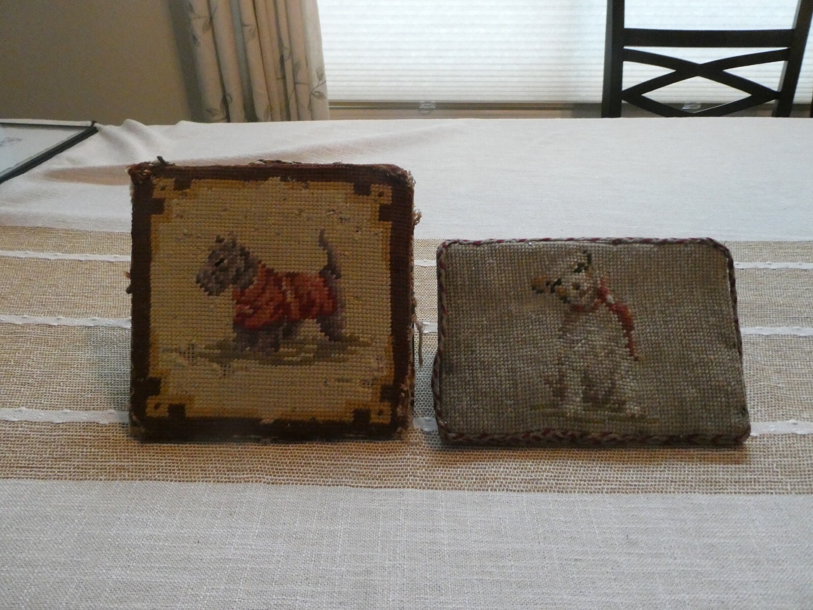 Pair of Antique Victorian Needlepoint Door Stops eBay
