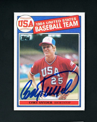 Cory Snider 1985 Topps RC Autographed Card - '84 USA Baseball Team #403 NM