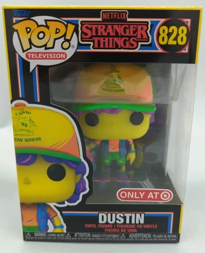Funko Pop Stranger Things Dustin #828 Blacklight Target Exclusive Vinyl Figure