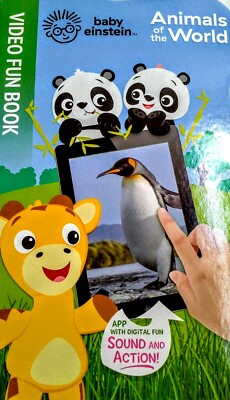Baby Einstein ''Animals of the World'' Video Fun Board Book Pre-K Elementary NEW!