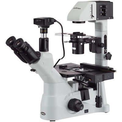 AmScope 40X-1500X Kohler Inverted Microscope + 6.3MP High QE Camera