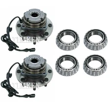 Front and Rear Wheel Bearings & Hubs Kit Timken For F-450 F-550 Super Duty 4WD