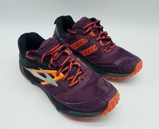 Brooks Cascadia 12 Women's Trail Running Shoes 7 B Medium Purple Orange