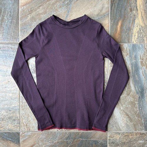 ZELLA Langarm-Laufshirt sportliches Oberteil dunkellila Damengröße Small "