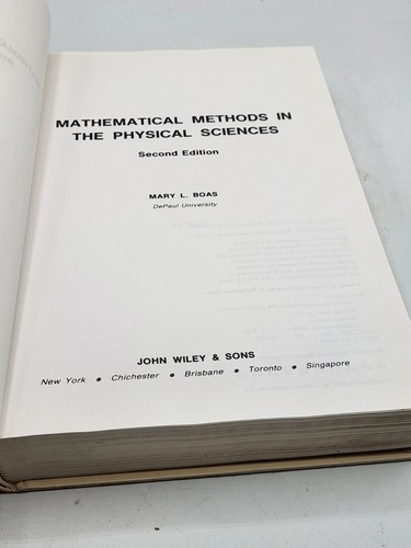 Mathematical Methods in the Physical Sciences by Mary L. Boas Hardback Book The - Picture 11 of 13