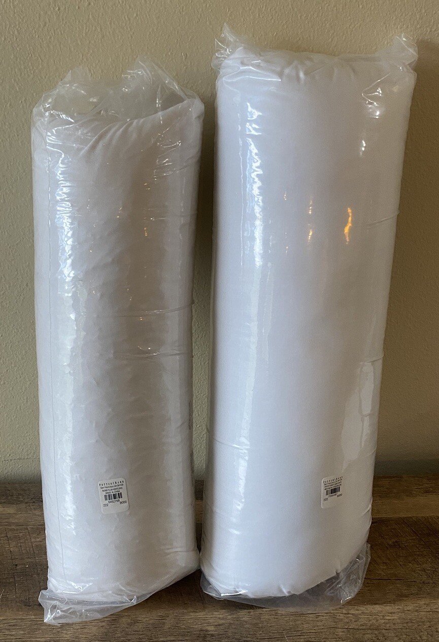 Lot Of 2 Pottery Barn Down Alt Pillow Inserts Square 20x20” & 22x22